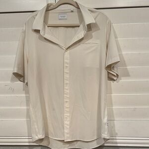 7 Diamonds Men's Cream Casual Button Down Shirt